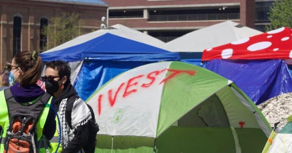 Tents back at pro-Palestinian protest on Auraria Campus in Denver
