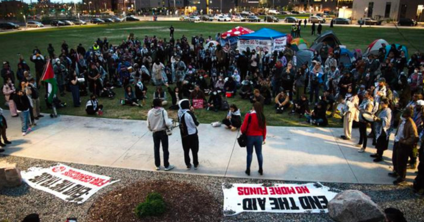 Pro-Palestinian protesters occupy Auraria campus in Denver, demand divestment