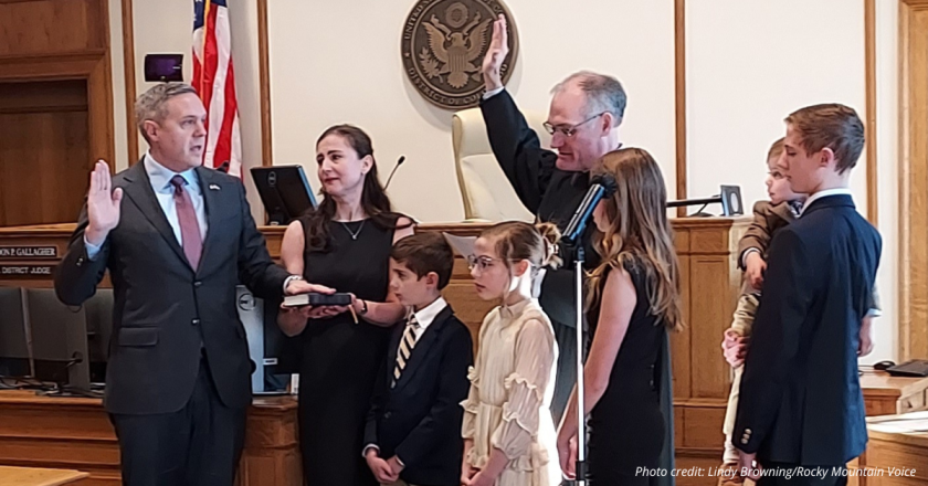 U.S. Rep. Jeff Hurd joined by constituents while taking ceremonial oath of office